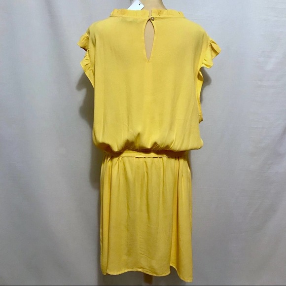 Loft Plus Size NWT Yellow Floral Ruffle Dress Women Various - Picture 7 of 14